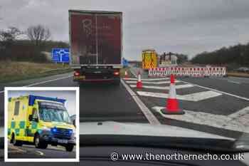 Crash closes major County Durham road as three rushed to hospital - The Northern Echo