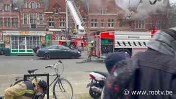 Eerste beelden: Bonewijk in Aarschot vanmiddag afgesloten na brand in brasserie - ROB-tv