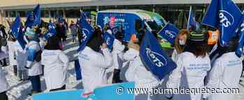 Possible bris de service: les employés de la banque de sang de l’hôpital Maisonneuve-Rosemont manifestent
