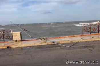 Forti raffiche di vento, salta la recinzione provvisoria in via Santa Maria di Colonna - TraniViva
