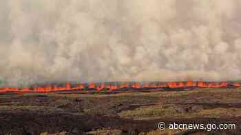 Tallest Galapagos volcano erupts, spewing lava, ash