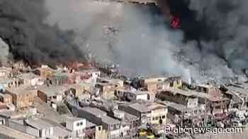 WATCH:  100 homes lost after fire in Chilean slum