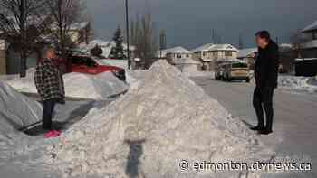 'A big inconvenience': Residents in southeast Edmonton neighbourhood frustrated with windrows left behind - CTV News Edmonton