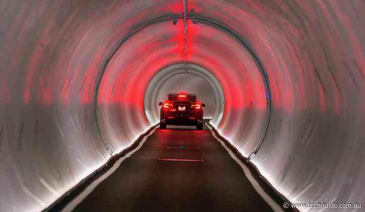 We ride on the Vegas Loop tunnel system that will be expanded to run under the Strip