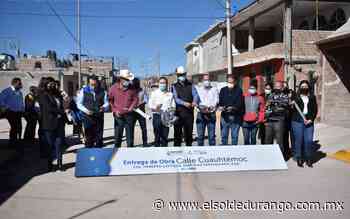 Entregan calle pavimentada en Santiago Papasquiaro - El Sol de Durango
