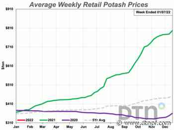 Retail Fertilizer Prices Continue to Rise at Start of 2022, but at Slower Pace - DTN The Progressive Farmer