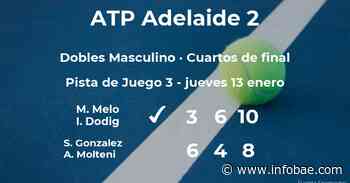 Melo y Dodig pasan a la siguiente fase del torneo ATP 250 de Adelaida tras vencer en los cuartos de final - infobae