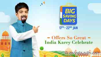 Flipkart Big Saving Days Sale to Kick Off on January 17 With Deals, Discounts on Smartphones, TVs