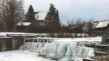 Frostfebruar 2012 - Als in Balingen das Eyach-Stauwehr zufror - Schwarzwälder Bote