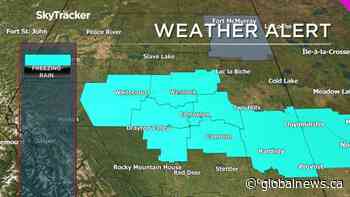 Freezing rain warnings in place in Edmonton area