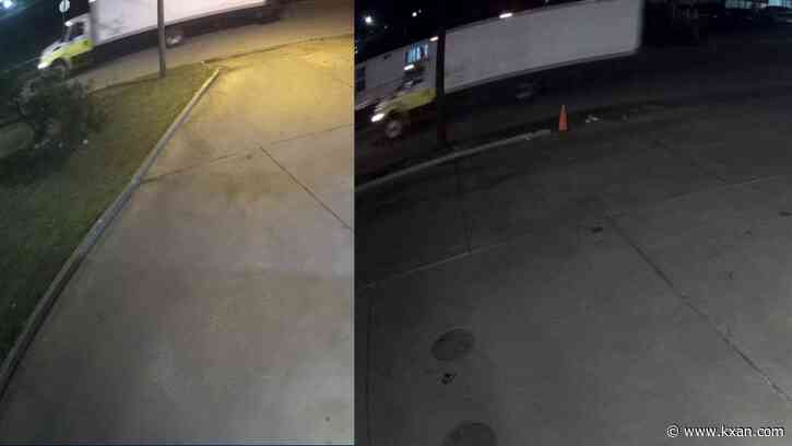 PHOTOS: San Marcos police searching for box truck in deadly hit-and-run