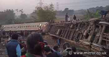 At least six dead and more injured after train derails sending 12 coaches off tracks