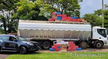 Caminhão carregado com cigarros contrabandeados é apreendido em Cambara - Tarobá News