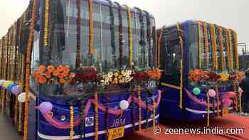 Delhi CM Arvind Kejriwal inaugurates 100 new AC CNG low-floor buses in capital