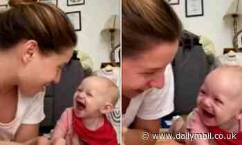 Baby girl squeals with laughter as her favourite auntie reads a story [Video]