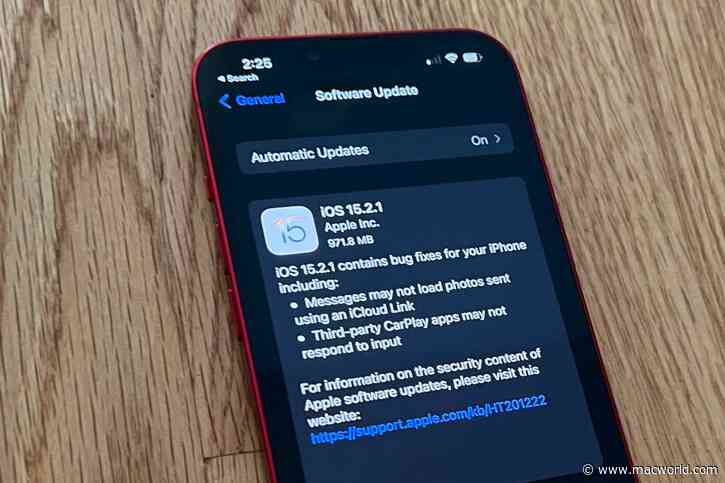 iOS 15.2.1 is released with critical HomeKit security fix