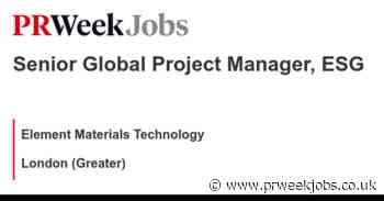 Element Materials Technology: Senior Global Project Manager, ESG