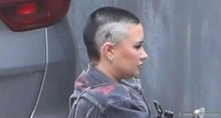 Demi Lovato Shows Off New Head Tattoo While Arriving at Music Studio