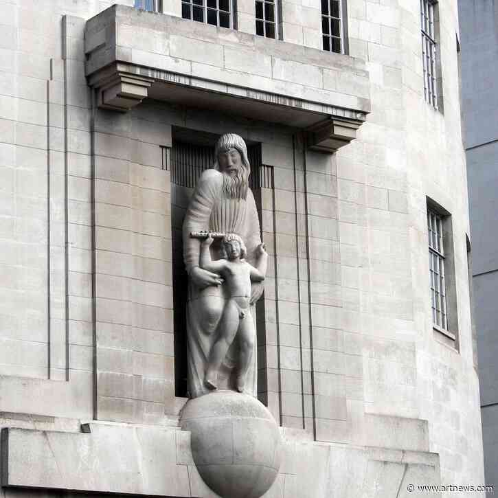 Protestor Vandalizes Eric Gill Statue Outside BBC, Sparking Debate Over Sculptor’s Sordid Biography