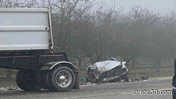 Driver critically injured in crash with big rig in Fresno County