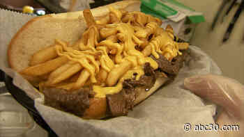 Pretzels, cheese steaks come together for a one-of-a-kind cheesesteak sandwich