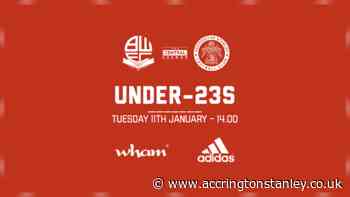 FIXTURES: Under-23s to face Bolton on Tuesday - Accrington Stanley