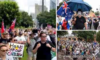 Thousands of anti-vaxx protesters take to the street in Sydney to rally against jabs for kids 