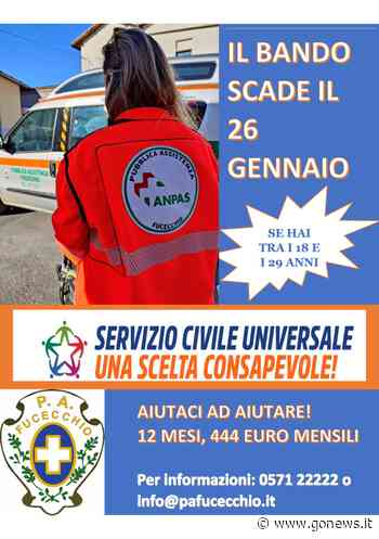 Servizio Civile Universale nella sede della Pubblica Assistenza di Fucecchio: si cerca 8 giovani - gonews
