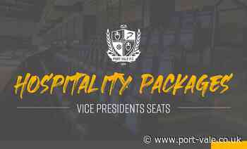 Vice Presidents Hospitality Packages Available for Swindon Town and Salford City Games - Port Vale