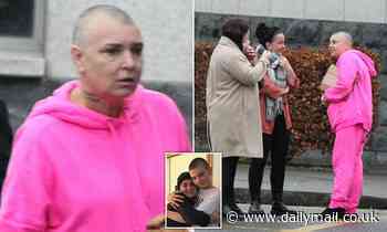 Sinead O'Connor pays tribute to her 17-year-old son Shane as she wears pink at his Hindu funeral