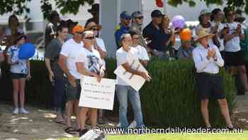 Reclaim the Line anti-vaccine protest rallies in Tamworth's Bicentennial Park against COVID-19 vaccination for kids - The Northern Daily Leader