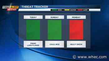 Red Alert for heavy snow on Monday
