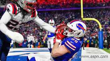 Josh Allen, Dawson Knox produce fireworks for Bills in freezing weather vs. Patriots