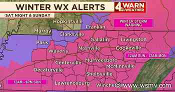 4WARN Weather Alert: Cold rain today; snow showers Sunday - WSMV Nashville