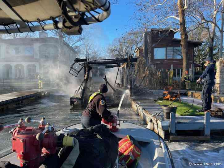 Boat, dock completely destroyed in fire near Pennybacker Bridge