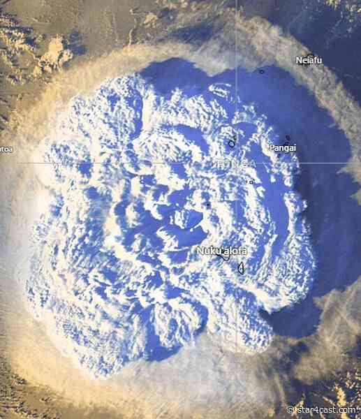 Tonga volcano – Eclipsed Gemini Sun