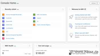 Amazon-Cloud: Neue, individuelle Home-Ansicht der AWS Management Console - heise online