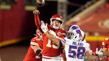 Bills' No. 1 defense faces stiffer test vs. much-improved Patrick Mahomes in divisional round