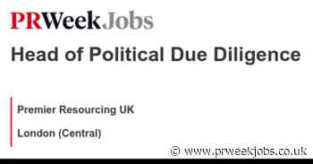 Premier Resourcing UK: Head of Political Due Diligence