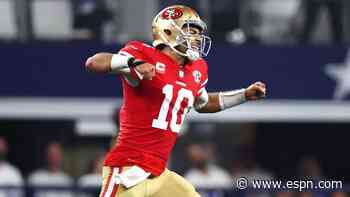 49ers' Garoppolo has 'slightly' sprained shoulder
