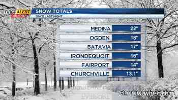 Record breaking snow in Rochester Monday