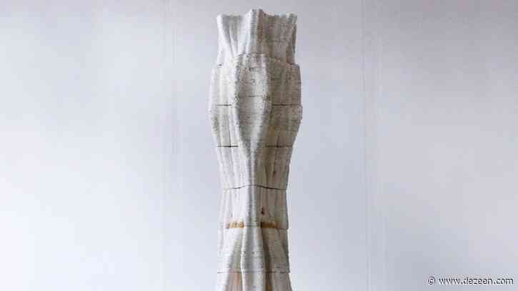 Blast Studio 3D prints column from mycelium to make "architecture that could feed people"