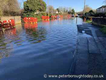 Peterborough road flooded after water main bursts - Peterborough Telegraph