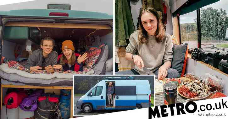 Student couple save thousands by ditching halls to live in a converted van