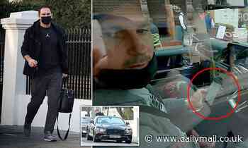 Frank Lampard is seen after charges for driving while using phone were dropped
