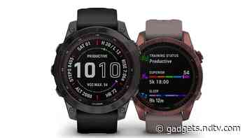 Garmin Fenix 7, Fenix 7S, Fenix 7X Smartwatches With Real-Time Stamina Tool Launched