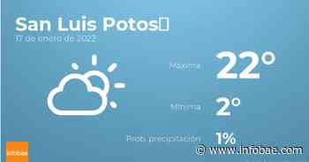 Previsión meteorológica: El tiempo hoy en San Luis Potosí, 17 de enero - infobae