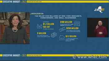 The governor's budget has tax cuts, money for potholes but nothing on a new Bills stadium