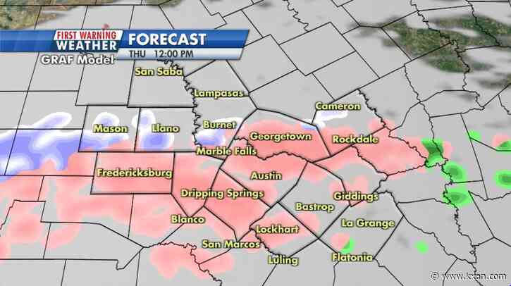 Freezing rain, sleet and snow expected on Thursday
