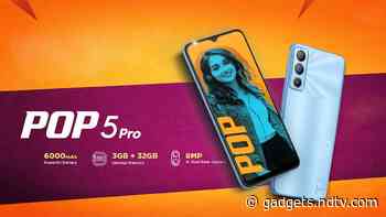 Tecno Pop 5 Pro With 6,000mAh Battery, 6.52-Inch Display Launched in India: Price, Specifications